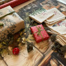 Лен лимитированная коллекция Christmas купон 135*33см Гирлянда 10 двусторонних флажков