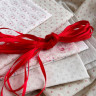 Лента шелк ширина 4мм,1 метр, цвет Красный