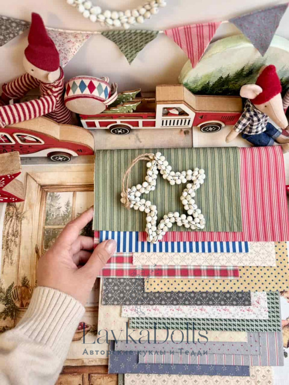 Хлопок коллекция Holiday spirit 2026 Лапка зеленая