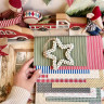Хлопок коллекция Holiday spirit 2026 Горох синий на горчичном