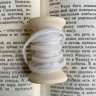 Лента бархатная  1метр, ширина 3мм, цвет Белый