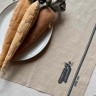 Лен натуральный коллекция FarmMarket для домашнего текстиля купон 33*34 Горошек