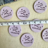 Бирка Hand Made из П/У кожи d25мм цвет Сиреневый